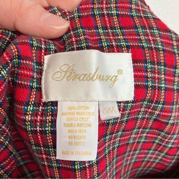 Strasburg Christmas overall set red corduroy embroidered w/ turtleneck 6 months - Picture 6 of 14